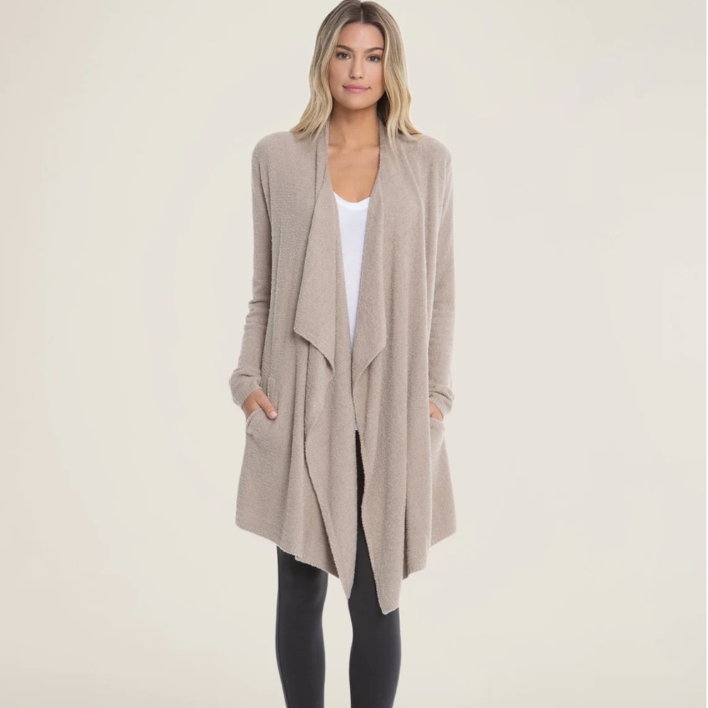 NWT Barefoot Dreams CozyChic Lite® Island Wrap Taupe Size S/M